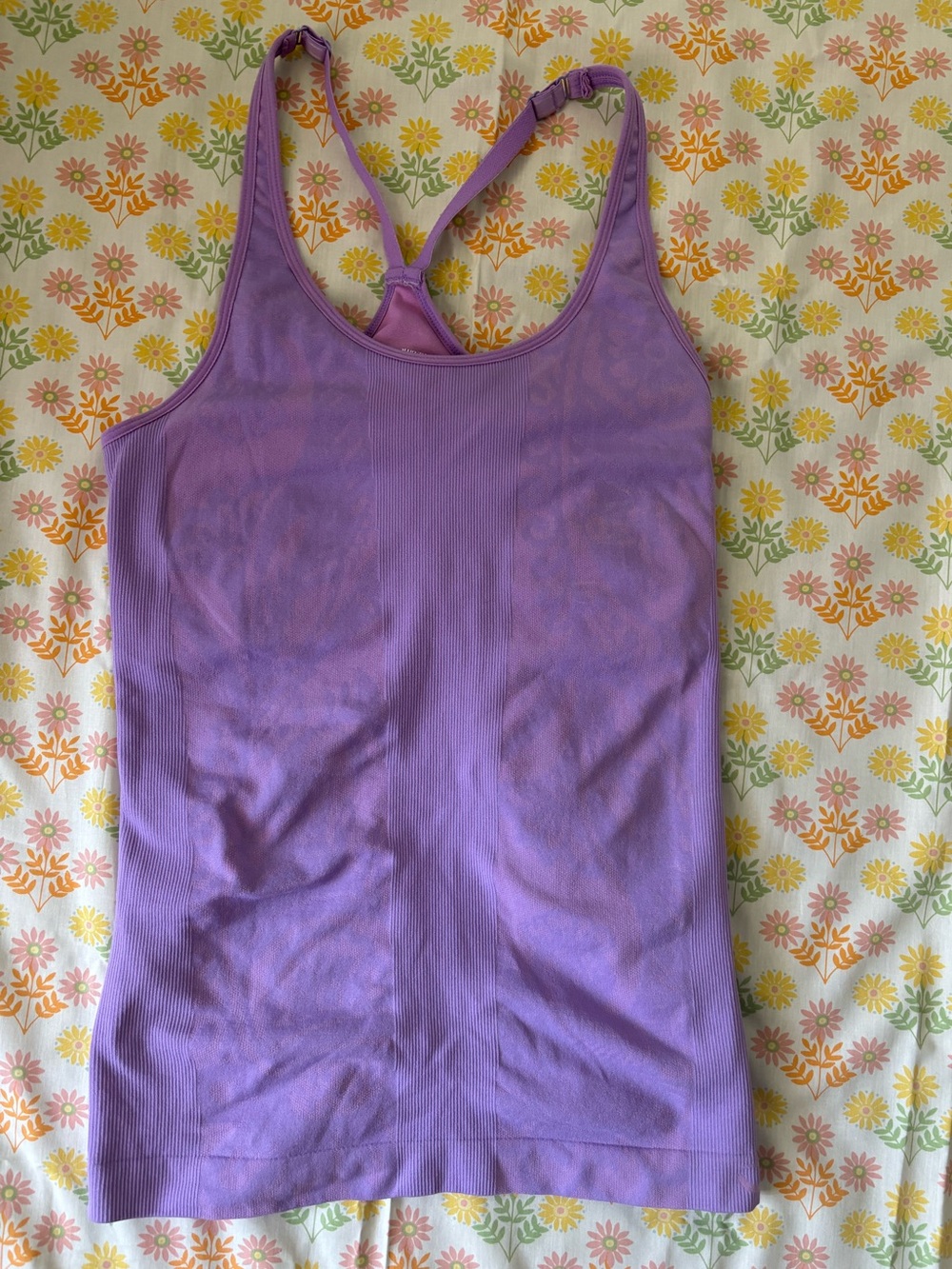 Climawear Women's Lavender Seamless Racerback Tank Top-Size Medium